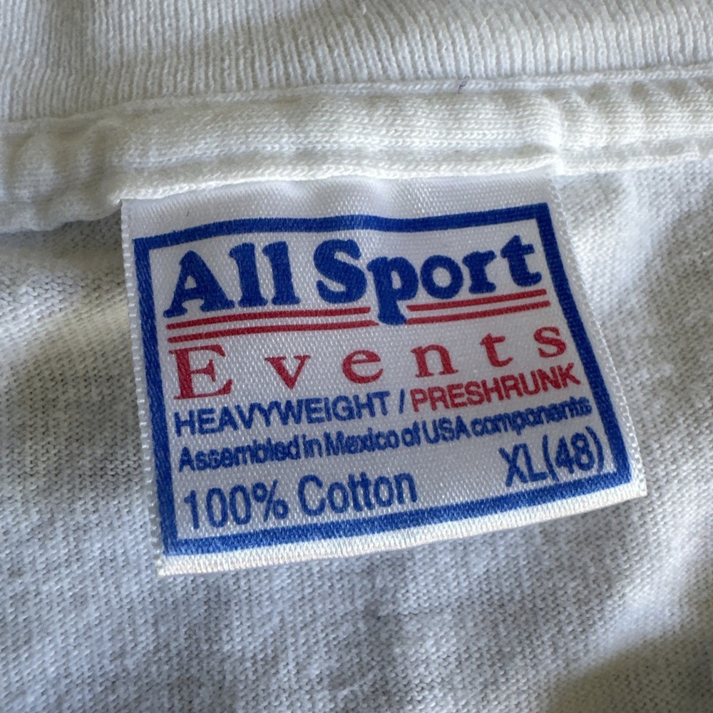 Vintage All‎ Sport Events White Mens Shirt XL Hawaii Single Stitch 100% Cotton - Picture 4 of 11